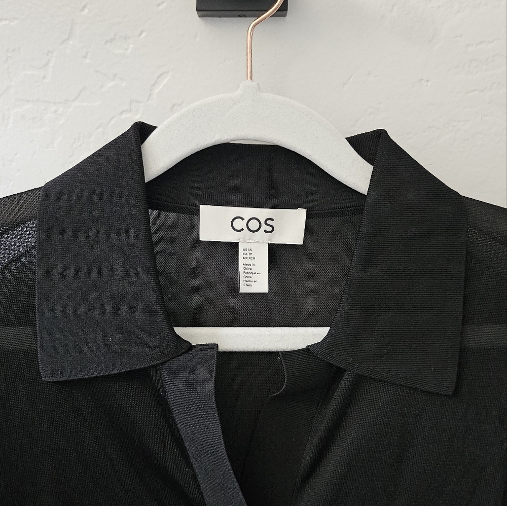 COS oversized sheer polo shirt - Picture 7 of 9